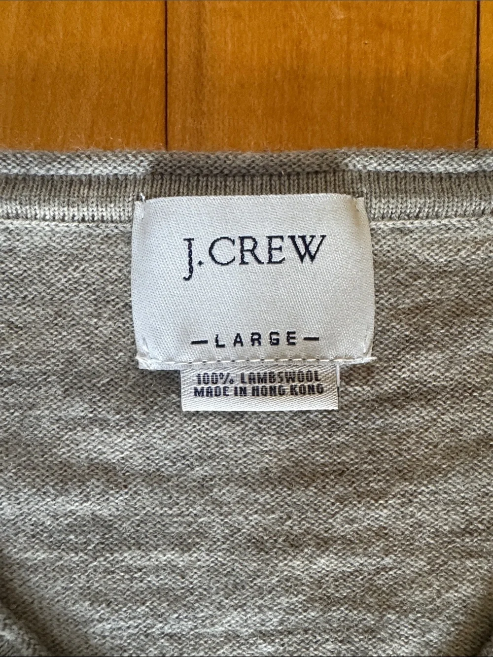 J.Crew vintage Light Gray lambswool v neck Sweater men’s L